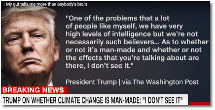 Trump refuses to see climate change as man-made (27 Nov 2018)