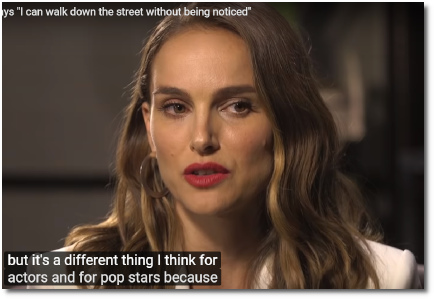Natalie Portman on the differences between the actor and the popstar (14 Sept 2018)