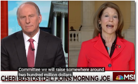 Smug DCCC chair Cheri Bustos draws a battle line with an economic sword because she is all about the money (9 April 2019)