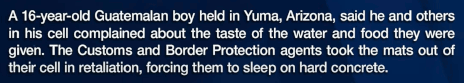 Border agents in Yuma force children to sleep on hard, concrete (10 July 2019)