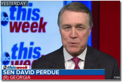 Spineless Sen. David Perdue of Georgia changes his mind about Trump's racist comments