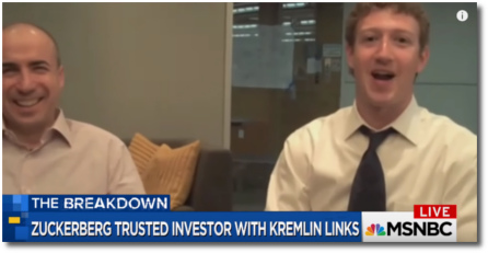 Mark Zuckerberg with Yuri Milner with ties to Kremlin money